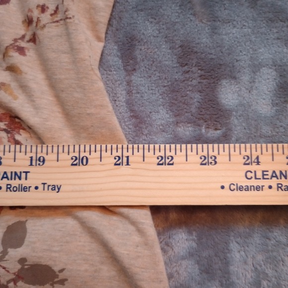 Susan Graver Weekend Jacket Coat Oatmeal French Terry Embellished Printed Size L - Picture 6 of 16